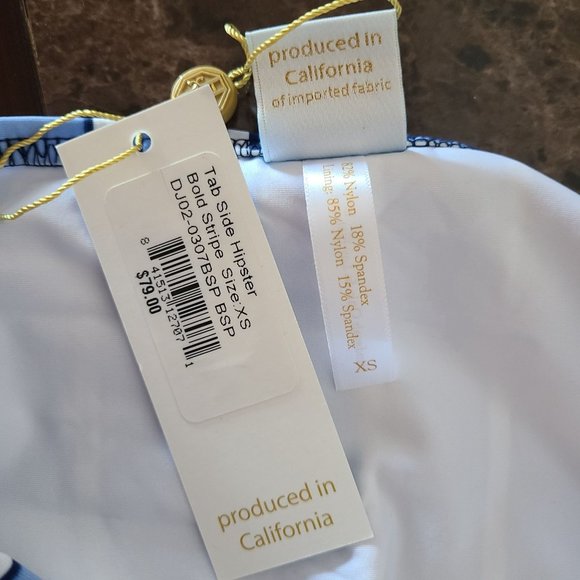 Draper James X Helen Jon Convertible Tankini Blue Stripe Women's Size XS NEW - Picture 10 of 11